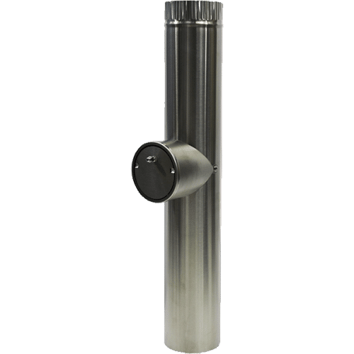 stainless steel flue with damper
